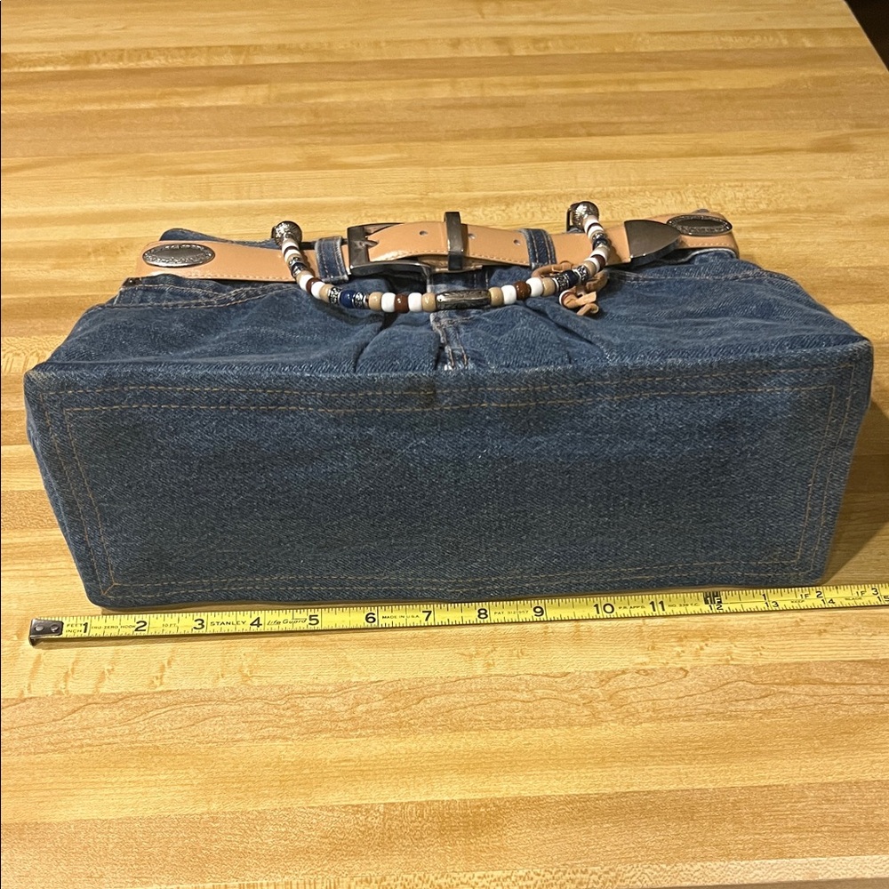 # 0679+ Make An Offer 😆Blue Levi and Leather belt Purse with Beaded Handle. - Picture 6 of 9